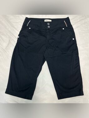 Helly Hansen Capri Pants Long Shorts Women 28 Navy Blue Preppy Yacht Beach Shore